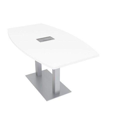 Skutchi Designs 33.5 in W, 59.5 in L, 29 in H, Engineered Wood Top, White HAR-BOT-34x60-DOU-ELEC-XD09
